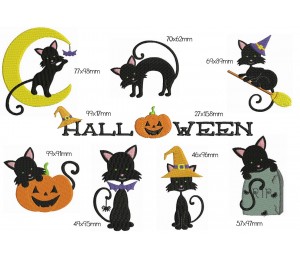 Stickmuster - Halloween Katze